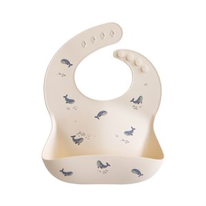 Mushie Silicone Bib - Whales